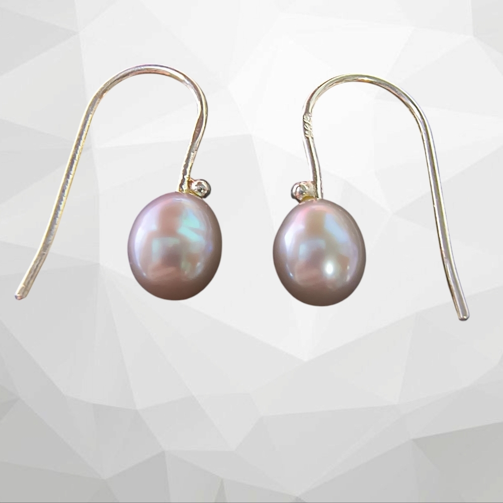Classic Pearl & Sterling Silver Drop Earrings